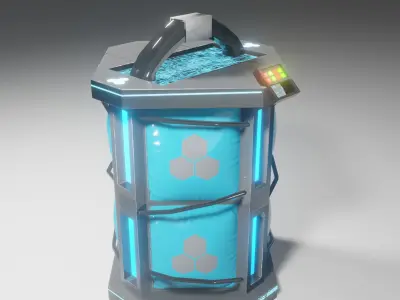 Sci-fi box Free low-poly 3D model purchase