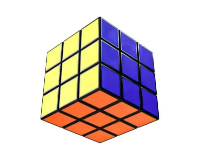 Rubiks Low-poly 3D model