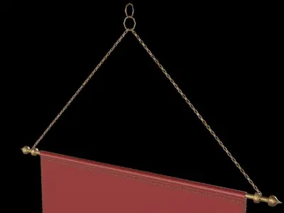 Renaissance Hanging Banner Free low-poly 3D model