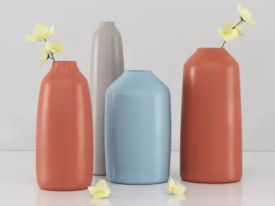 decorative vase set  3D model