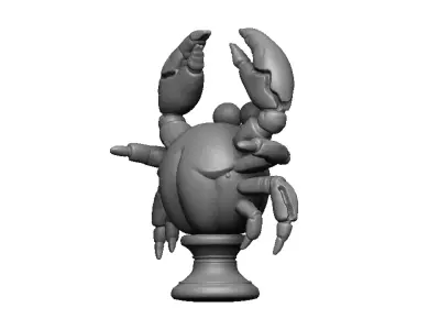 crab bust 3D print model