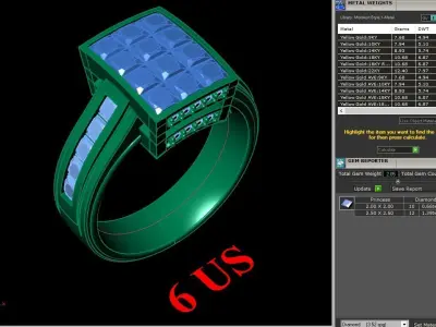 Luxury Men Rings Designs 6MR090 3D print model