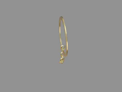 keychain golden 3D model