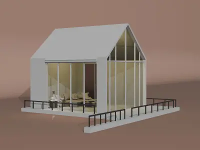 Modern Shed   Morshed 4 Low-poly 3D model