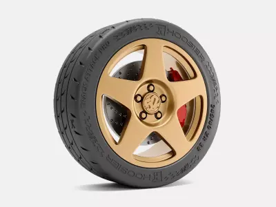 18x8 Fifteen52 Tarmac Wheel Hoosier Track Attack Pro Tire 3D print model