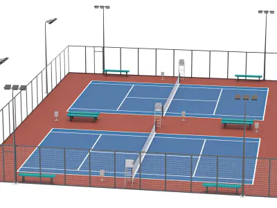 Tennis Court 6 3D model