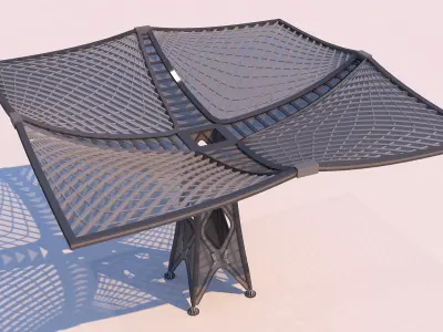 0040 - Parametric Pergola 3D model