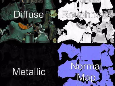 Stylish Raccoon Astronaut model pack Low-poly 3D model