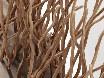 Branch folding screen decor n2  3D model