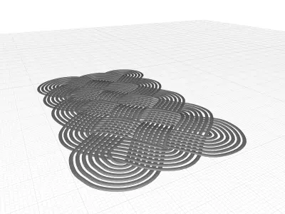 Pinckney Lovers Knot IndoorOutdoor Door Mat 3D model