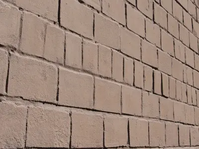 Painted brick wall 3D model