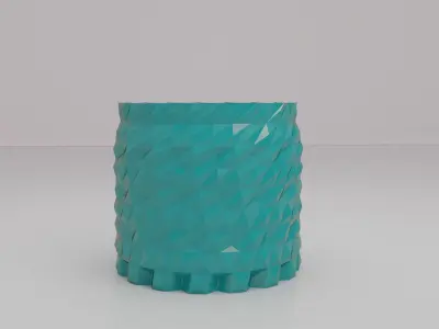 succulent flower pot 3D print model