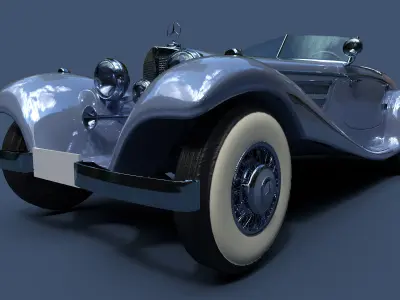 Mercedes-Benz 540k Special Roadster Low-poly 3D model