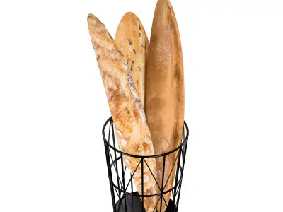 bread Low-poly 3D model