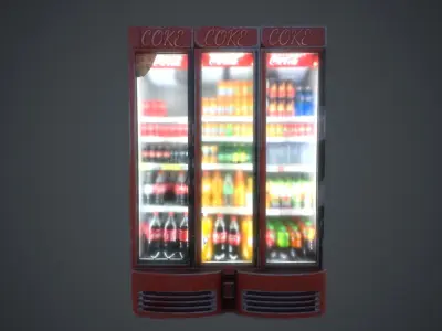 Cola Vending Machine Low-poly 3D model