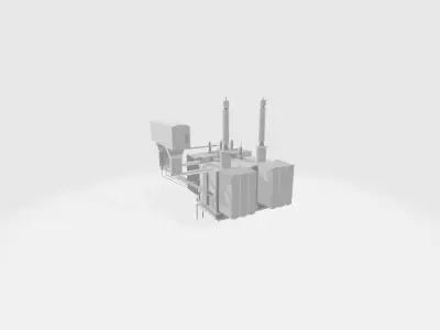 transformer power plant 3D model