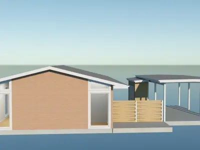 Ranch Style House 4 3D model