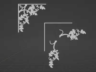 Wrought Iron Railing 3D model