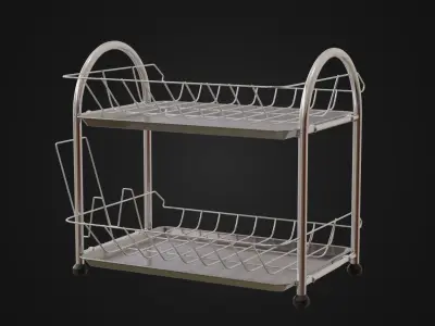 Dish drainer 01 Low-poly 3D model