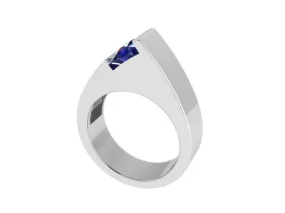 Unique Solitaire Ring 4043 3D print model