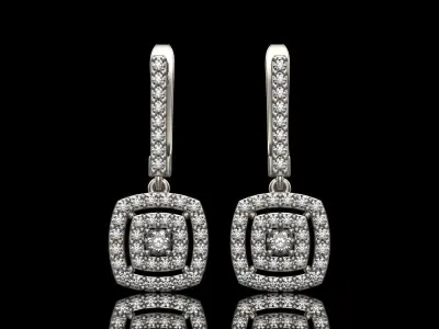 Cushion form earring model 496 3D print model