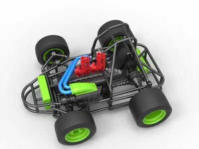 Concept crazy kart Scale 1 to 25 3D print model