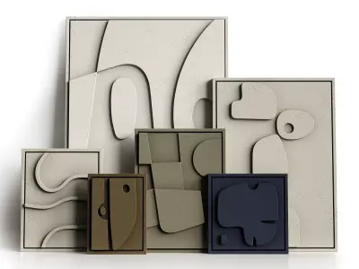 Gypsum panels 3D model