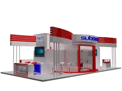 Booth Exhibition Stand a317b  3D model