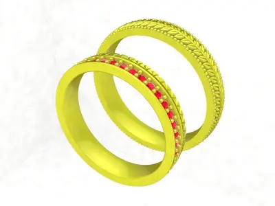 6216 Luxury Leaf Diamond Ring 3D print model