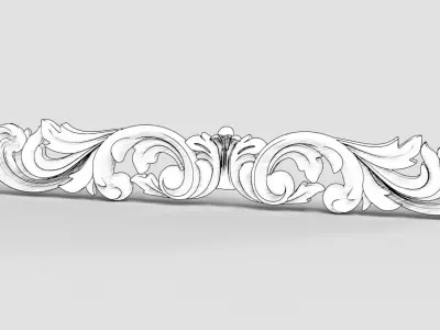 Wood carving decoration 3D model