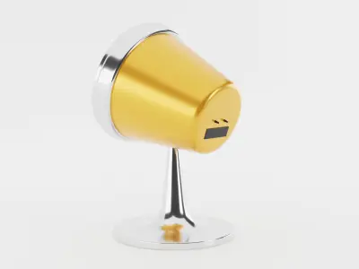 Retro Table Clock 3D model