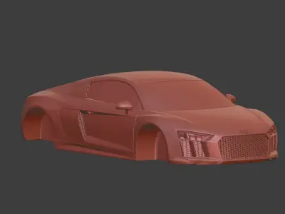 2019 Audi R8 Low-poly 3D model