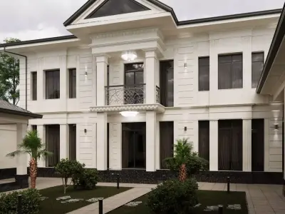 Classical Exterior Project Low-poly 3D model