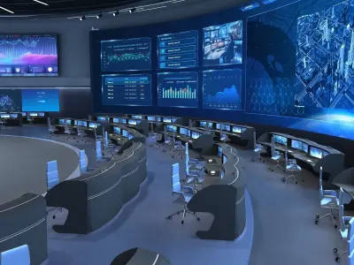 Control Room Monitoring room command center 3D model