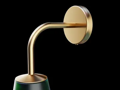 Gradient frosted glass wall lamp Low-poly 3D model