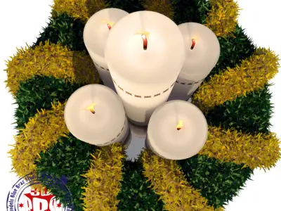 Christmas table wreath 3D model