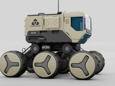 LUNA ROVER RIGGED 3D model