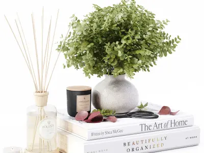 Decorative Set 221 Low-poly 3D model