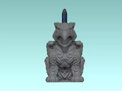 gryphon pencil holder 3D print model