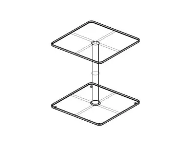 Square Side Table A001 Free 3D model