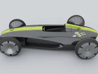 RACER 8 futuristic race car 3D model