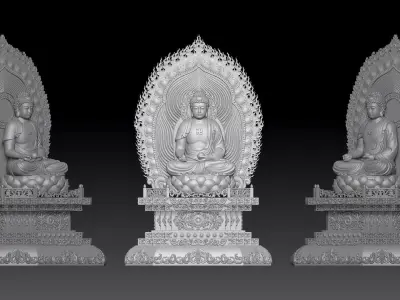 Amitabha Buddha  3D print model
