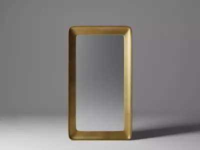 Elegant Gilt Wall Mirror Model Cove Frame Design 3D model