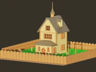Disney house 6 Low-poly 3D model