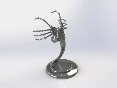 Alien Facehugger car hood figure with custom logo 3D print model