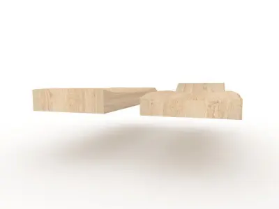 Old school shape skateboard mold- ready to be milled 3D model