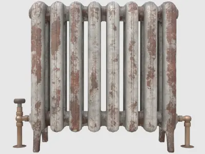 Game-ready rusty radiator - Unity - HDRP - UE4  Low-poly 3D model
