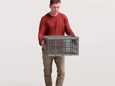 Humano Man putting the case into the trunk 2011-12 3D model