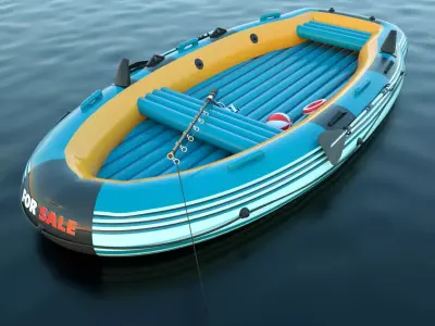 3d Lifeguard boat 3D model
