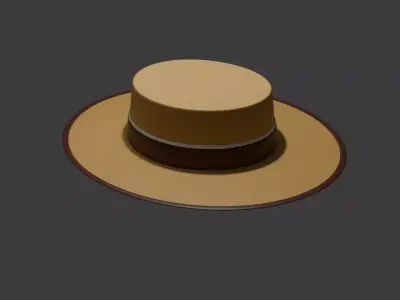 Stylized 3D Hat Model Game Ready Asset Low-poly 3D model